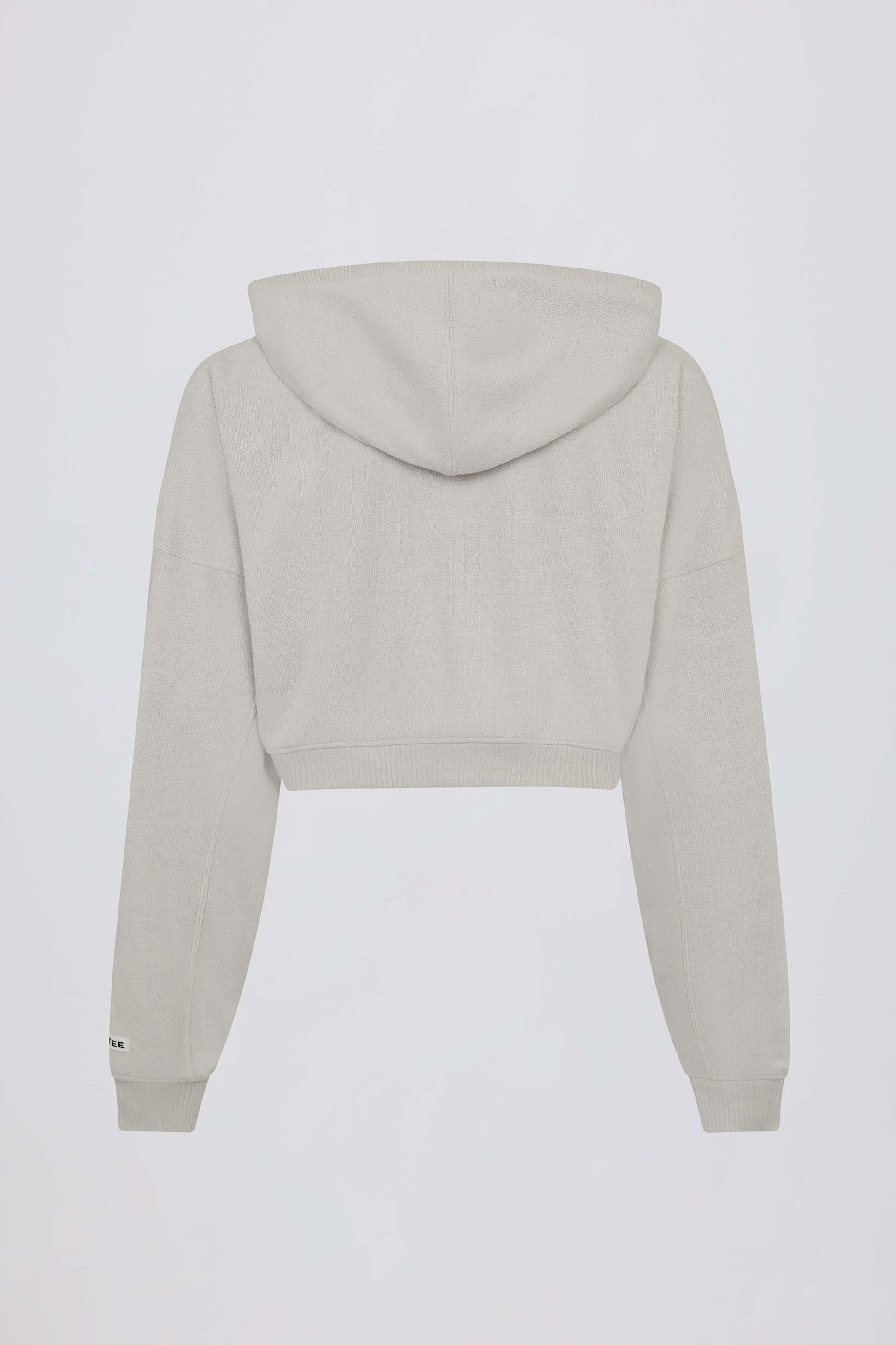 Lightweight Knit V-neck Oversized Jumper In Light Grey