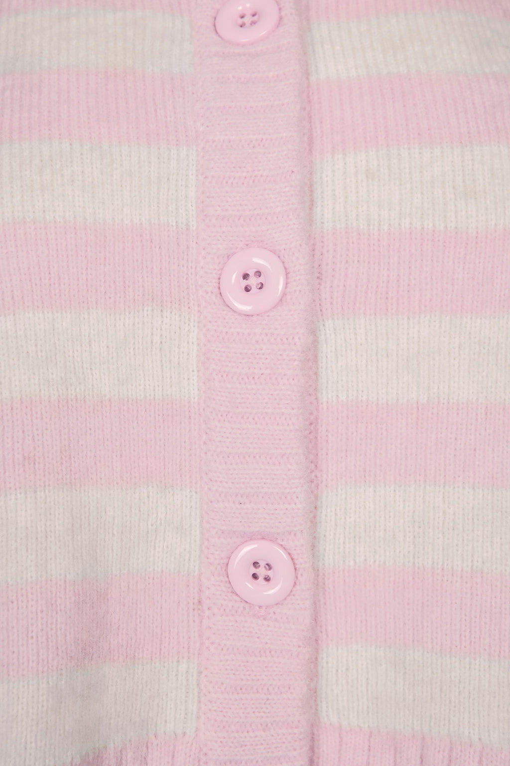 Soft Knit Stripe Cropped Cardigan In Pink Stripe