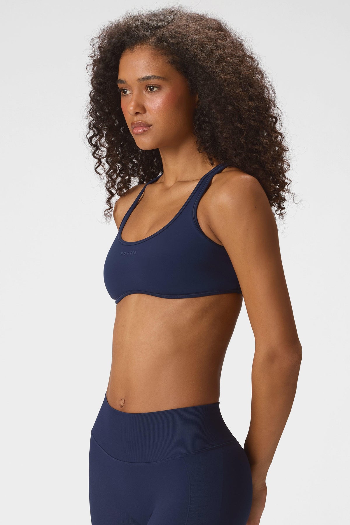 Soft Active Low-impact Sports Bra In Midnight Navy