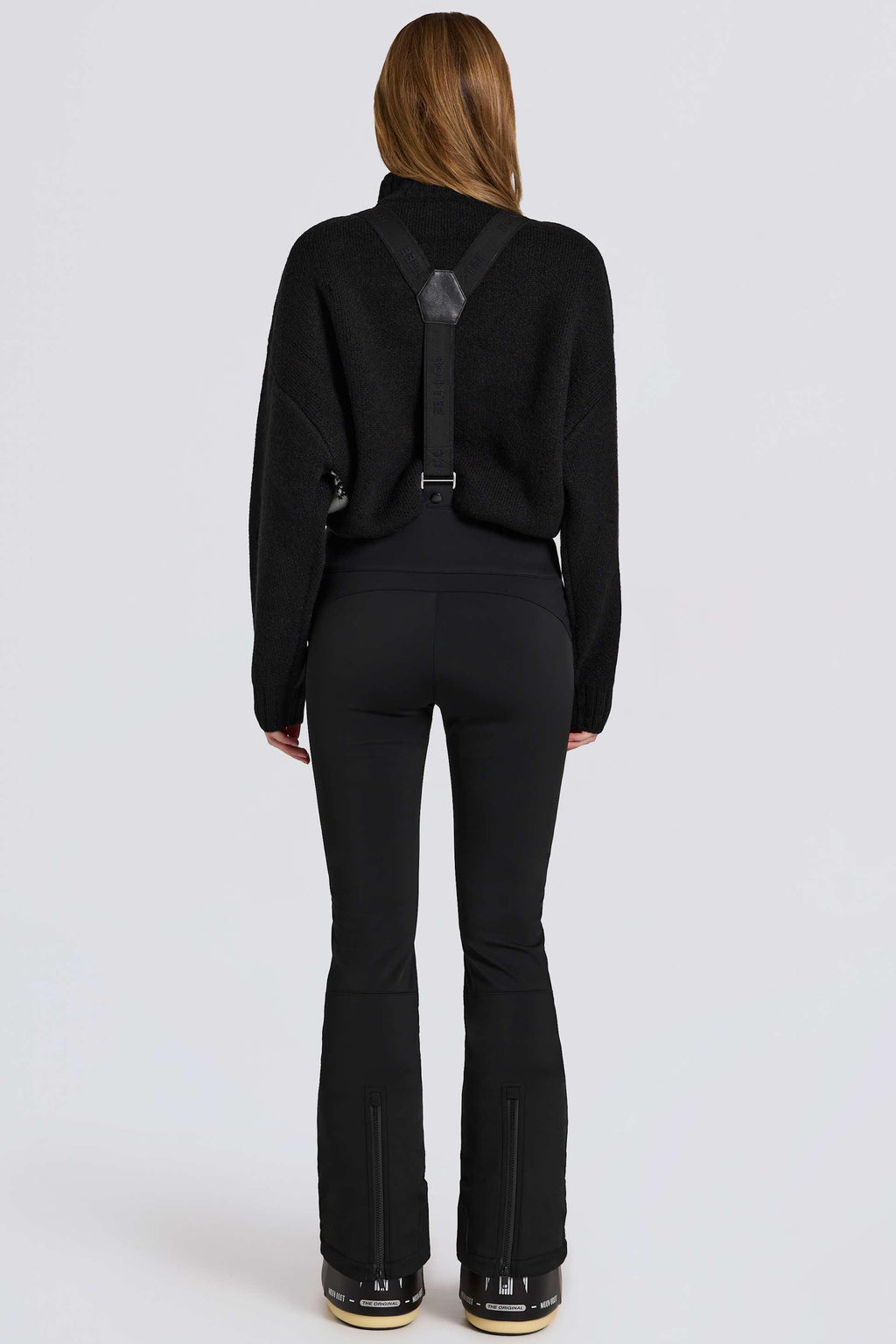 Waterproof High-rise Salopettes With Suspenders In Black