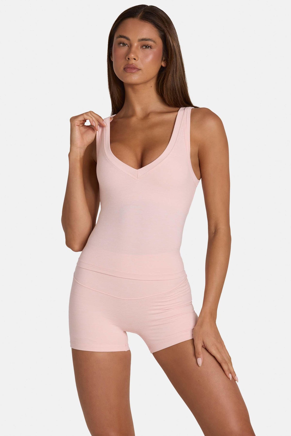 Soft Active Tank Top In Blush Marl