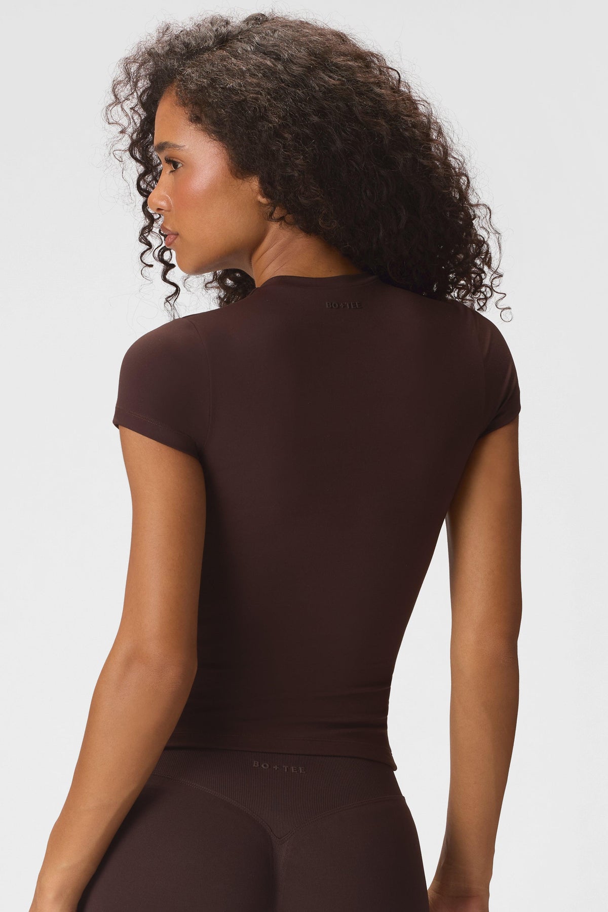 Soft Active Short Sleeve Top in Espresso