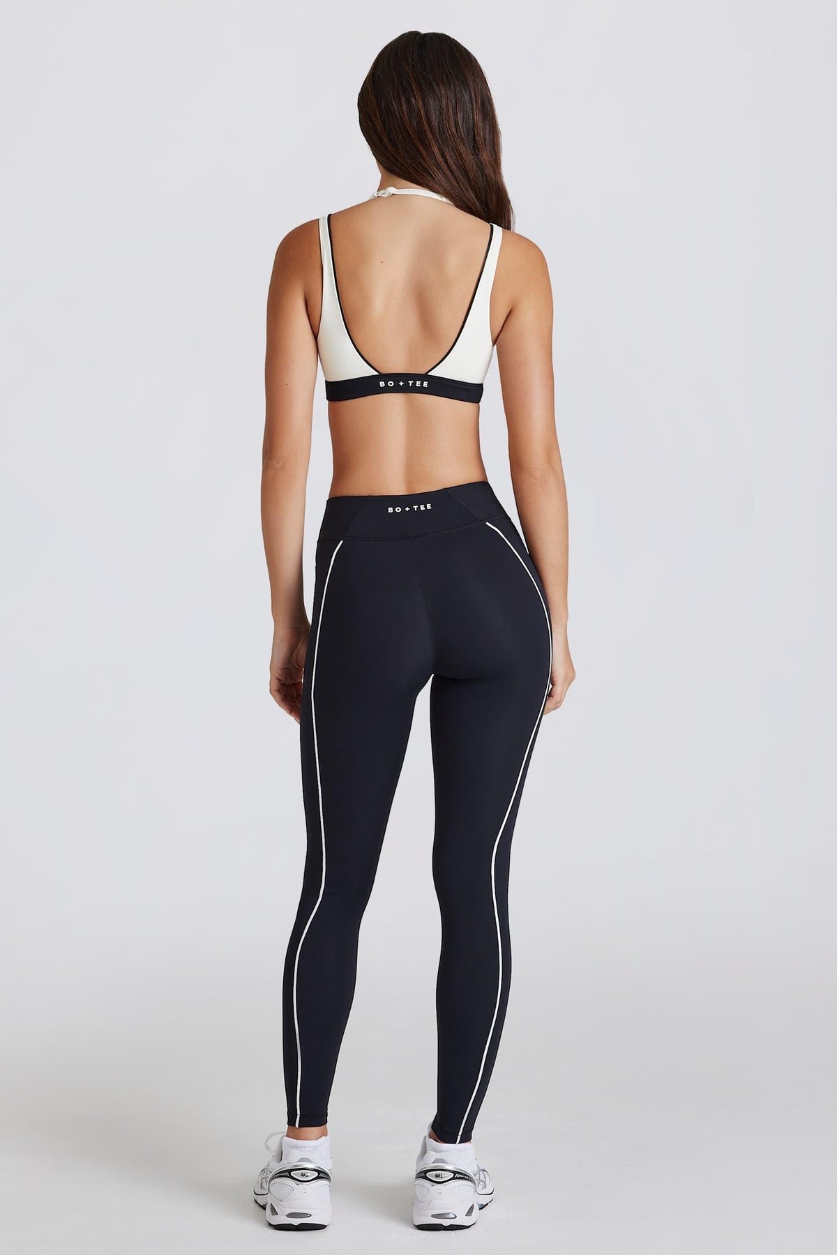 Soft Active Contrast Leggings In Black