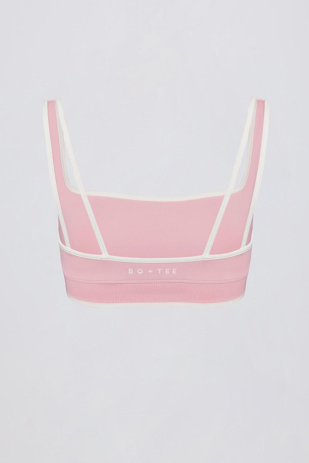 Soft Active Contrast Sports Bra In Powder Pink