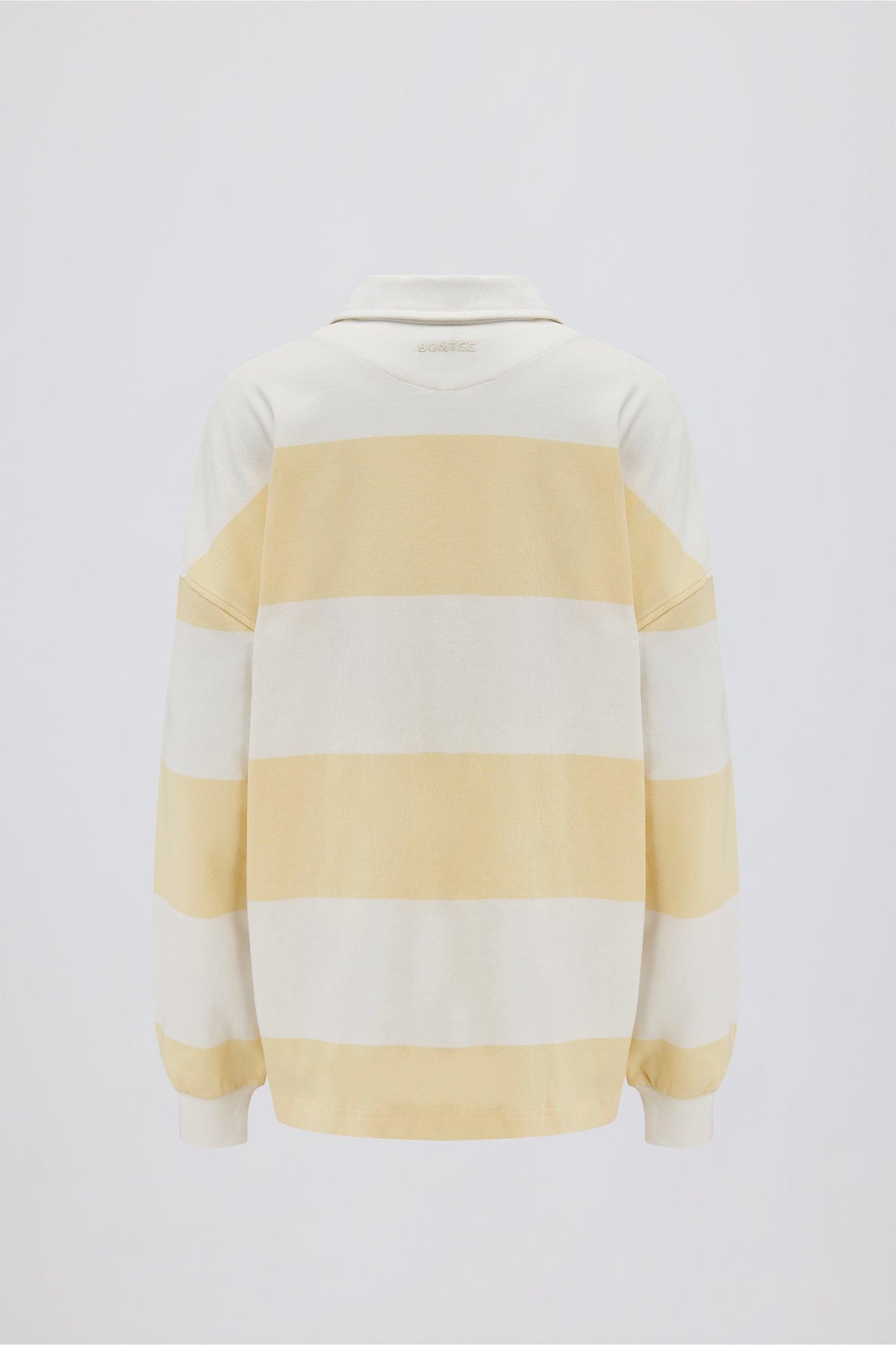 Striped Oversized Long-sleeve T-shirt In Lemon