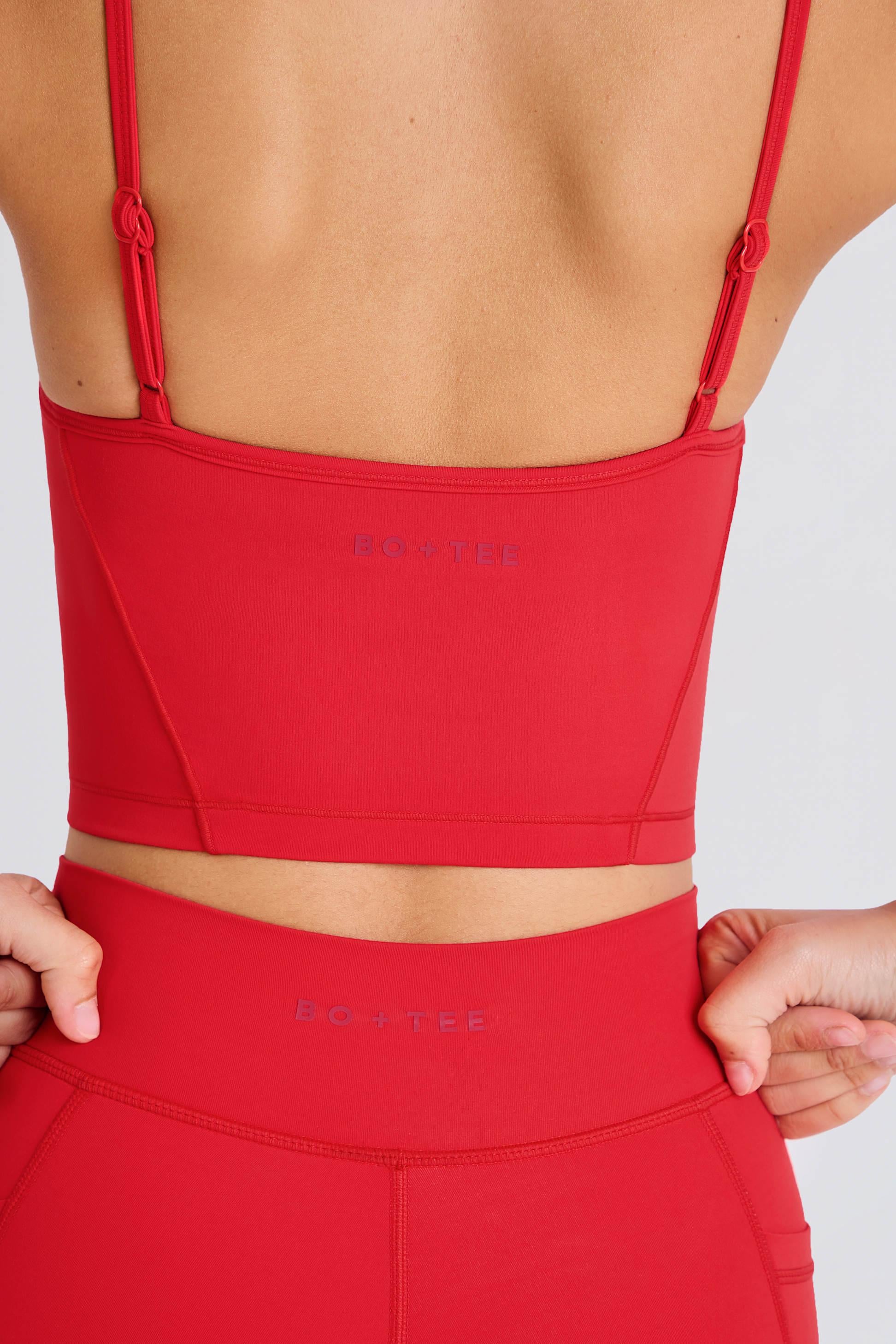 ソフト・アクティブ・レイヤード・クロップド・タンクトップ（ストロベリー