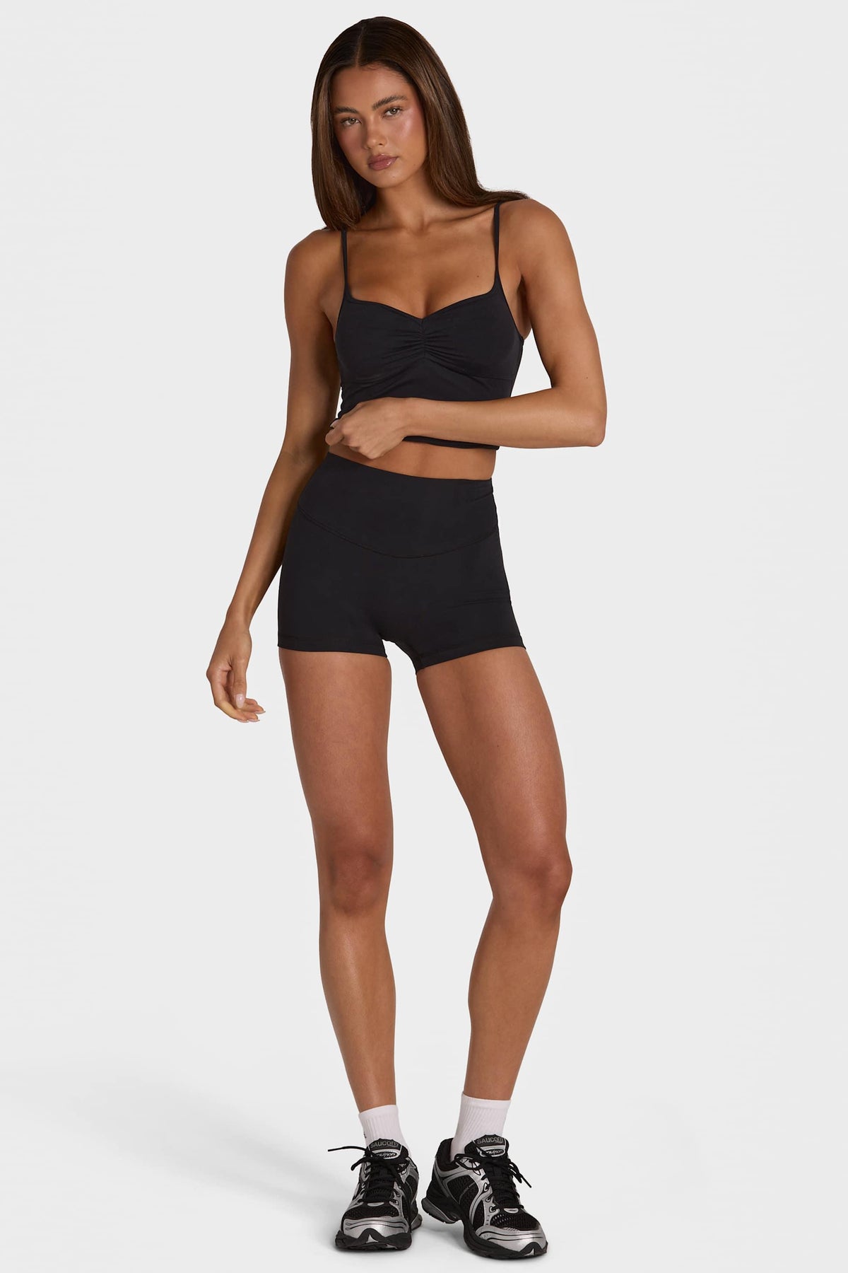 Soft Active Mini Shorts In Black
