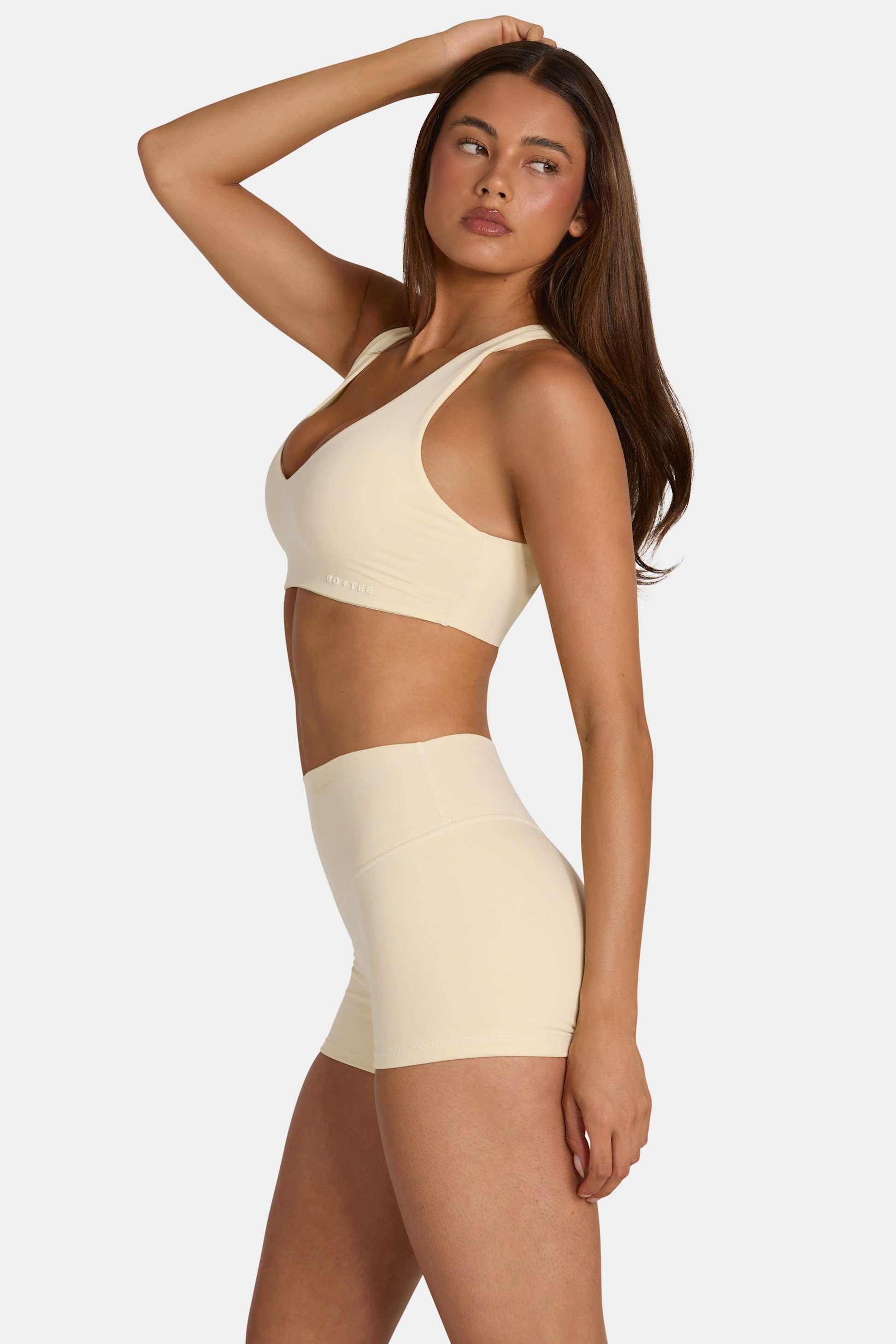 Soft Active Low-impact Sports Bra In Lemon Marl