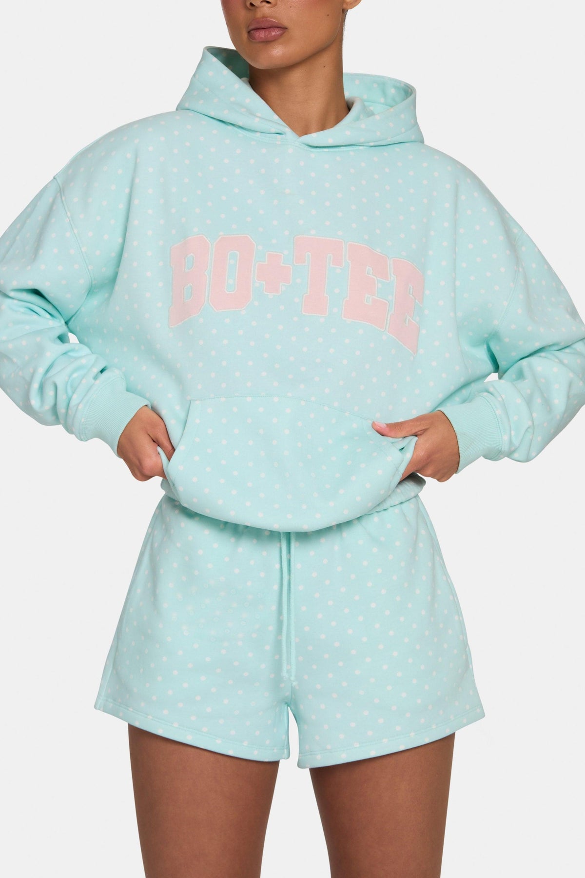 Sweat Shorts In Peppermint Polka Dot