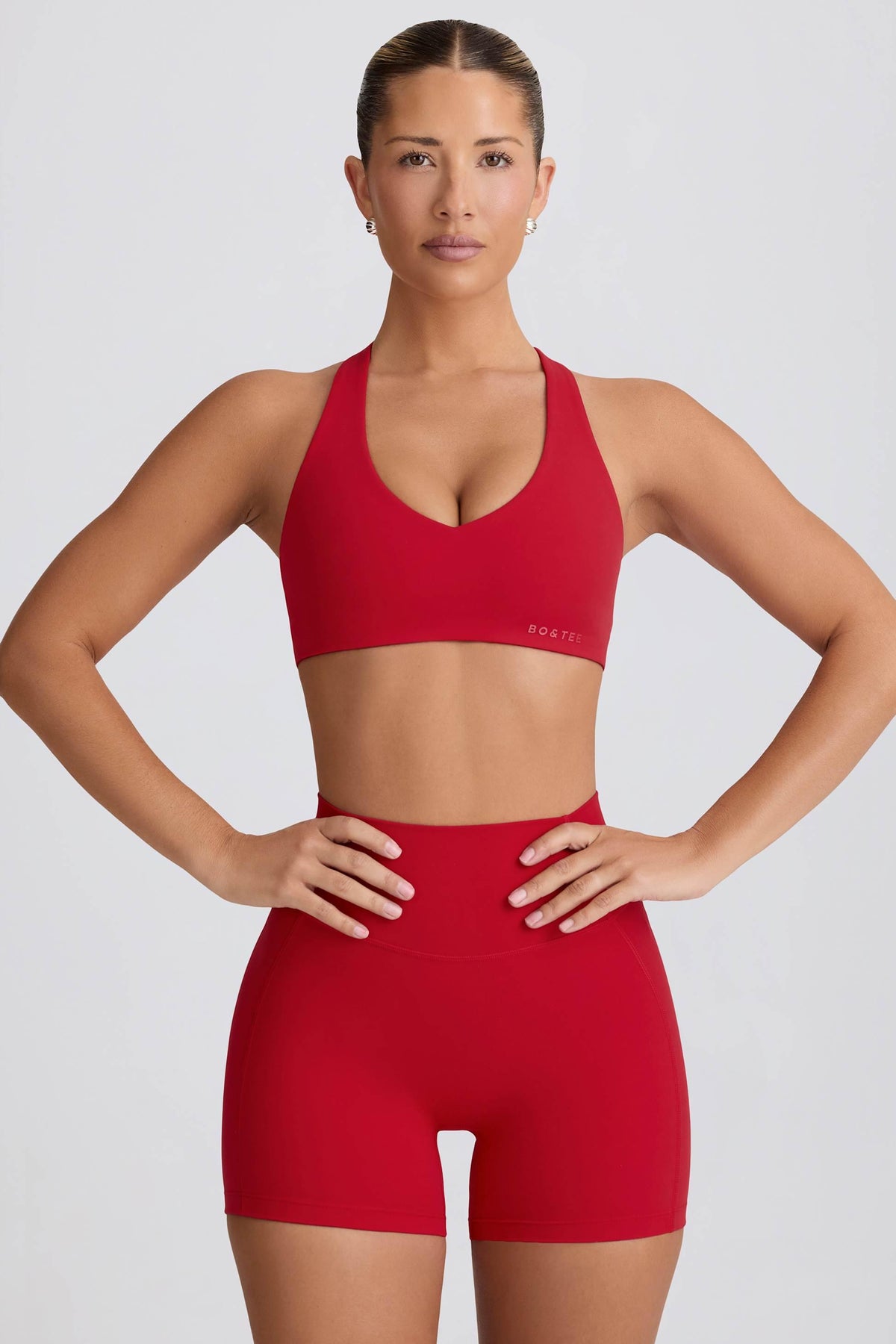 Soft Active Low-impact Sports Bra In Hot Red