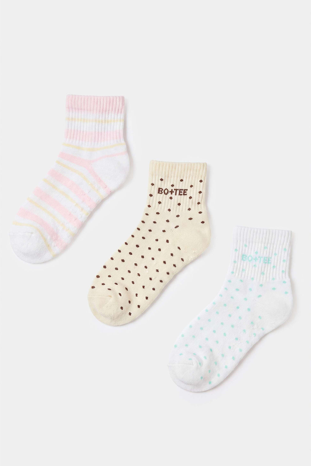 ピラティス用 3足セット ソックス（マルチカラー）