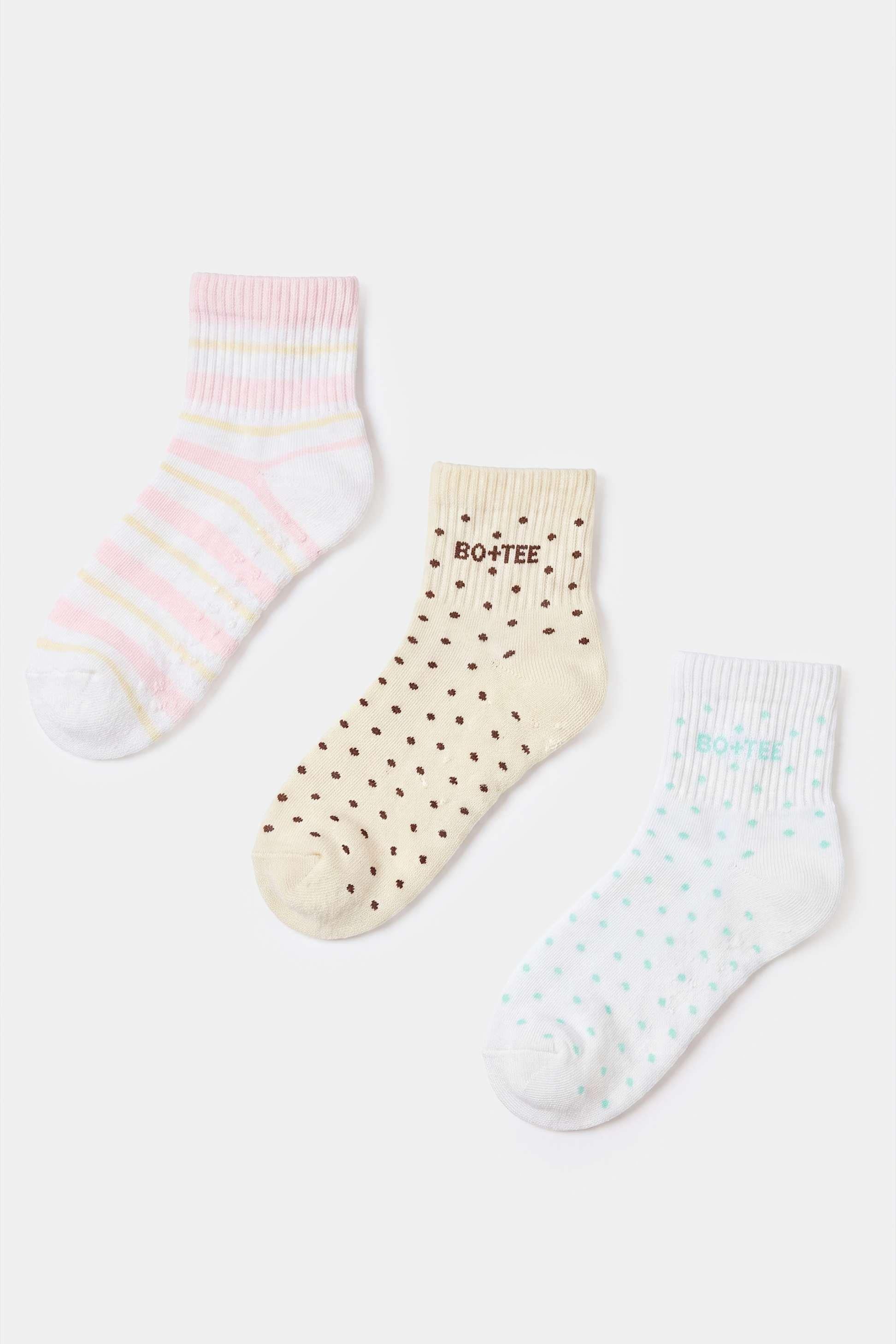 ピラティス用 3足セット ソックス（マルチカラー）