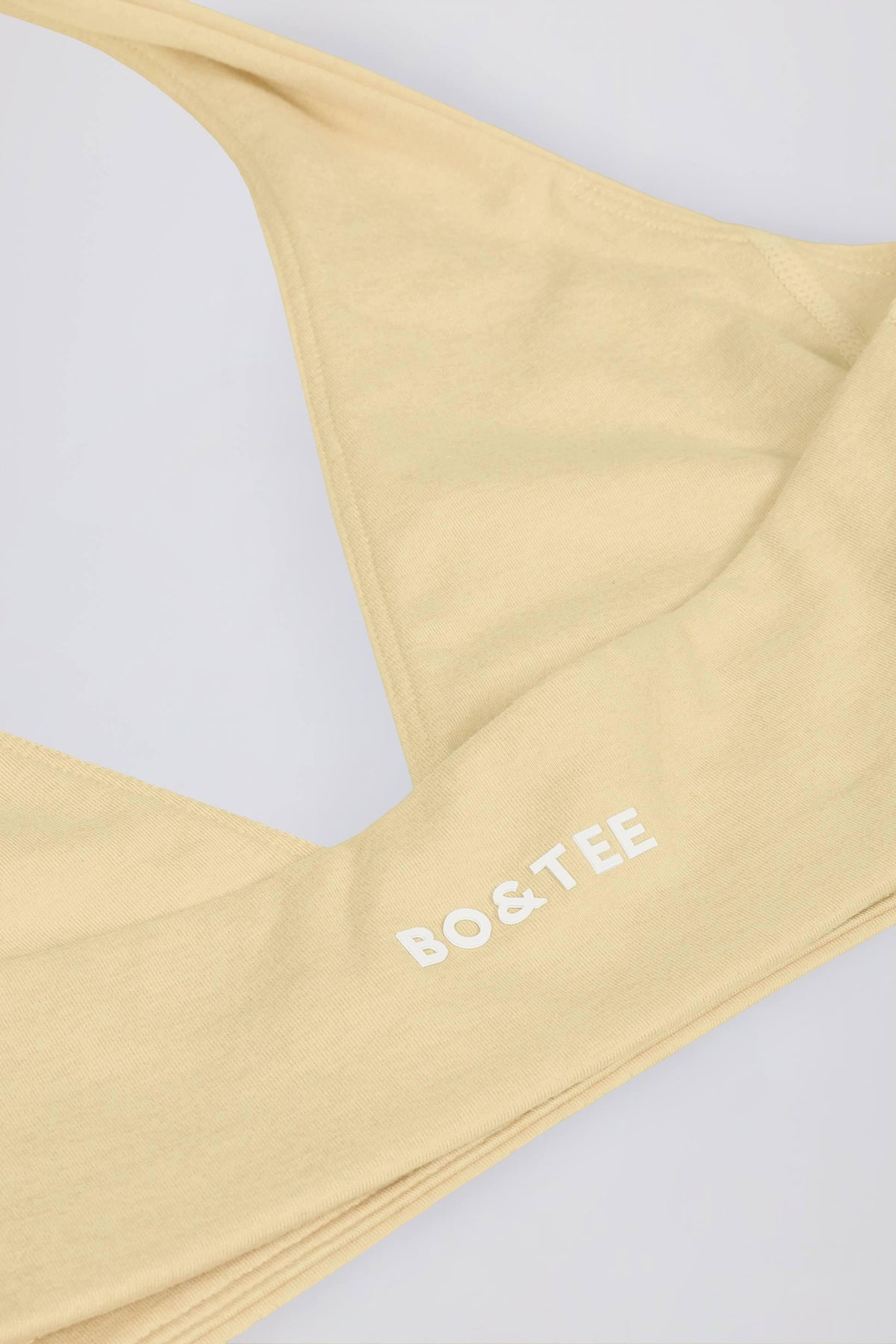 Brushed Jersey V-neck Sports Bra In Lemon Marl