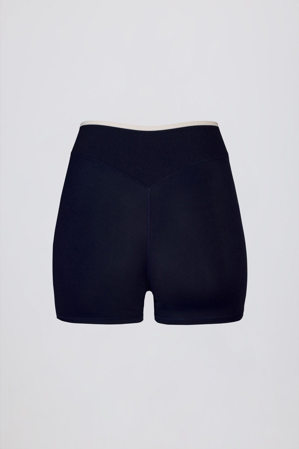 Soft Active Wrapover Contrast Mini Shorts In Classic Navy