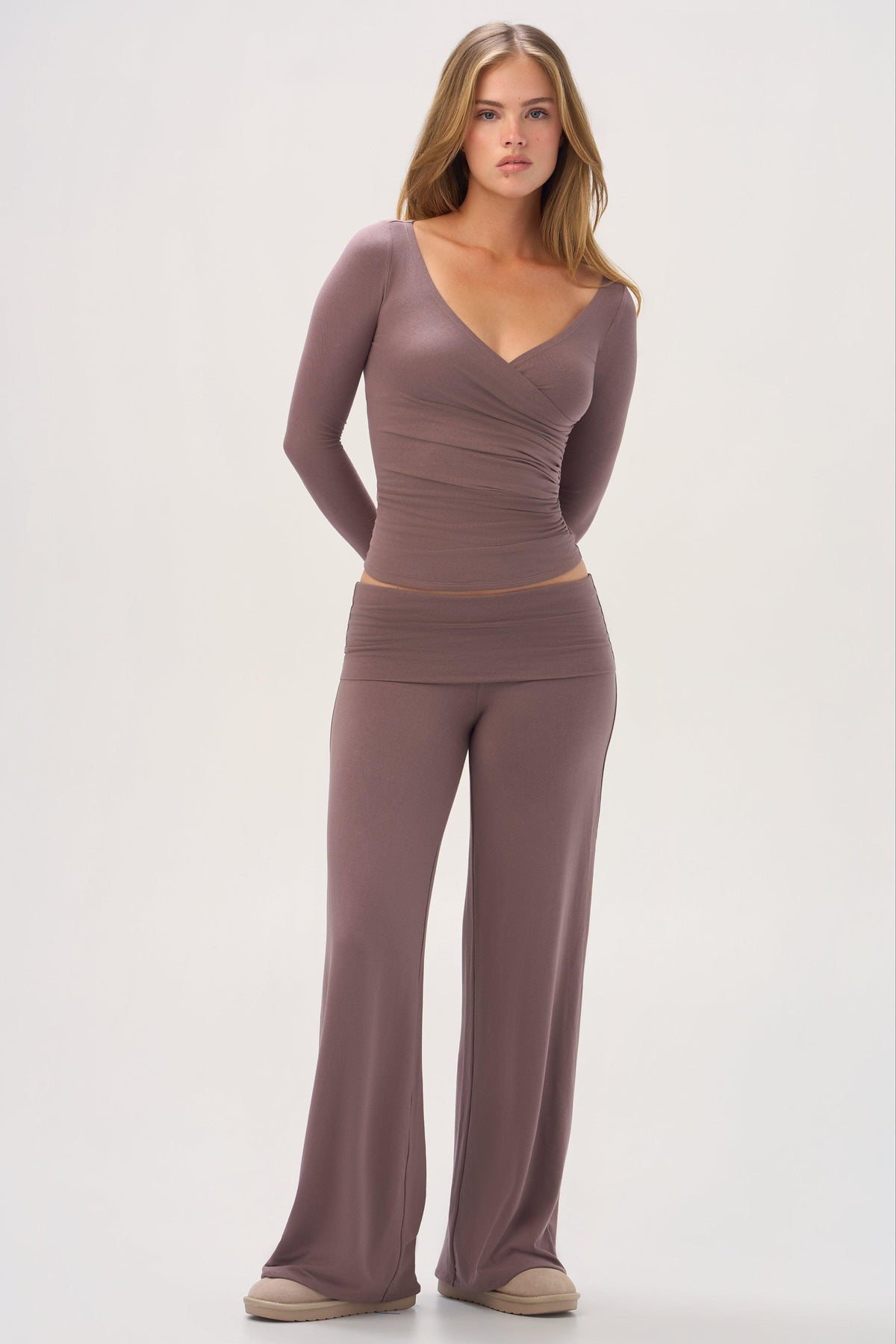 Buttercloud™ Long-sleeve Top In Chestnut