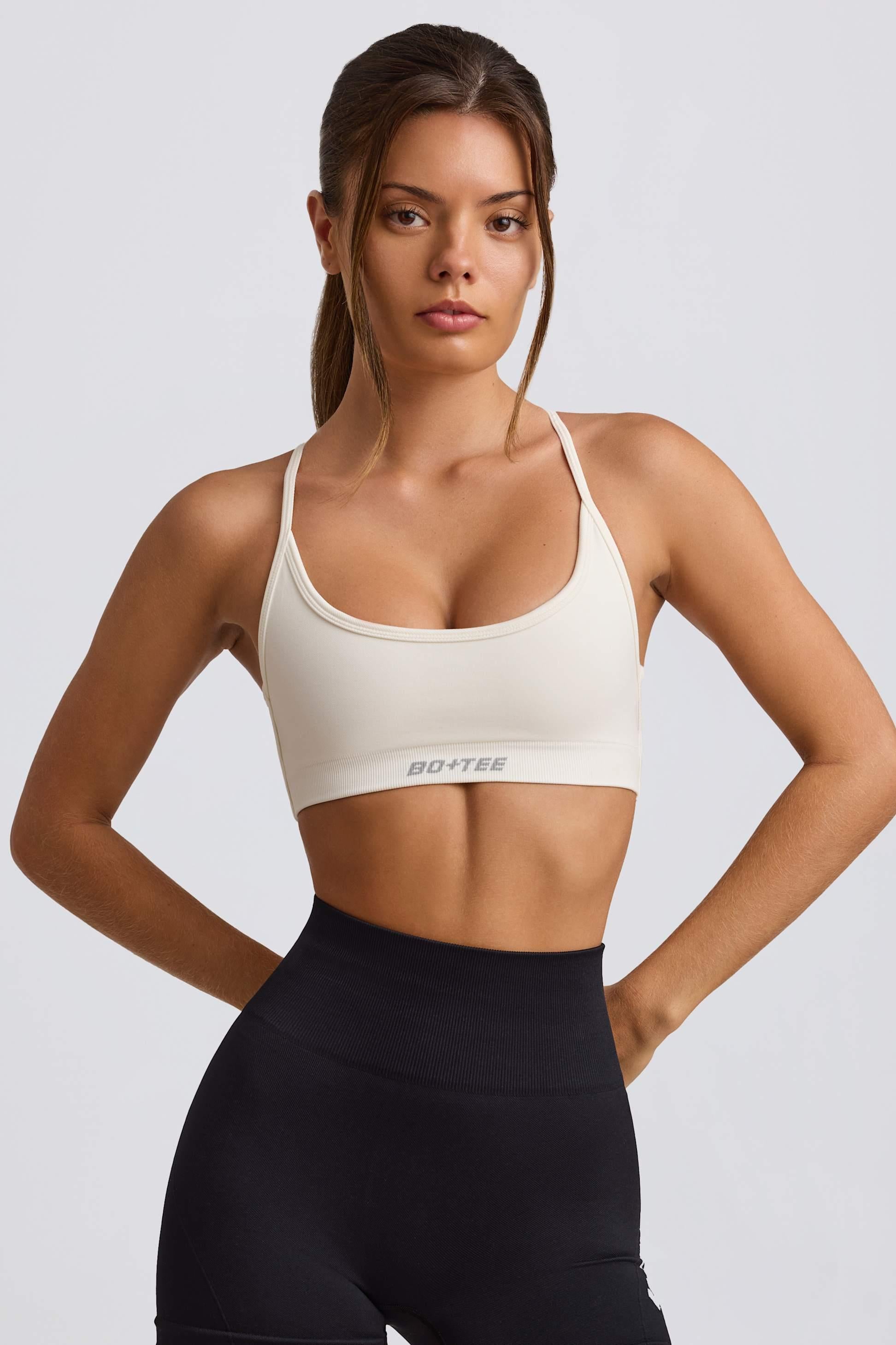 Super Sculpt Seamless Backless Sports Bra In White