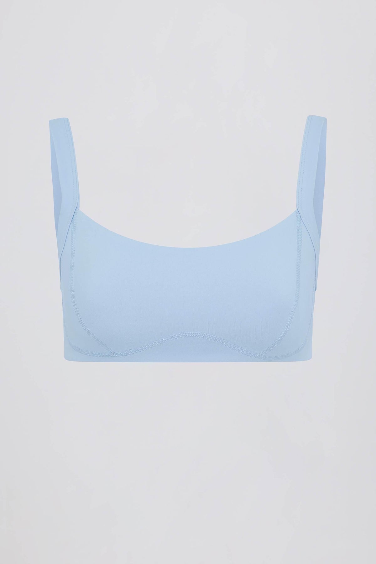 Soft Active Seam-detail Sports Bra In Sky