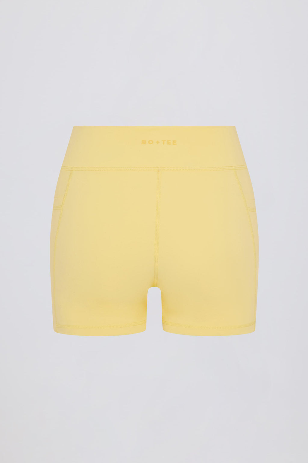 Soft Active Pocket V-waist Mini Shorts In Lemon