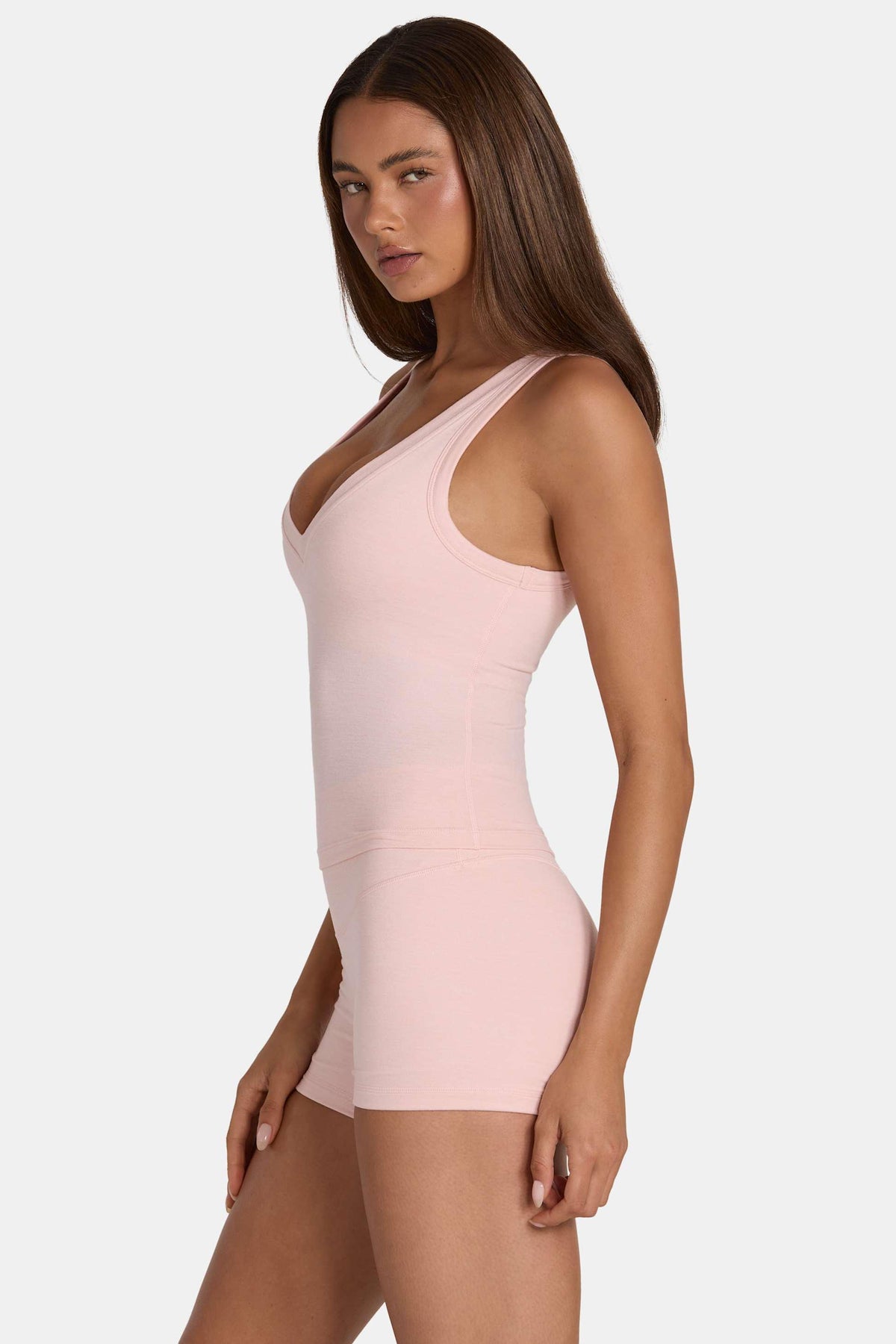 Soft Active Tank Top In Blush Marl