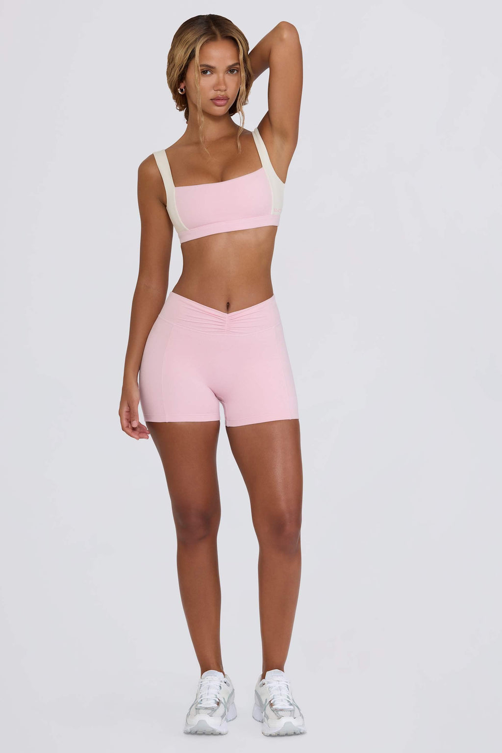 Ruched Mini Shorts In Bloom