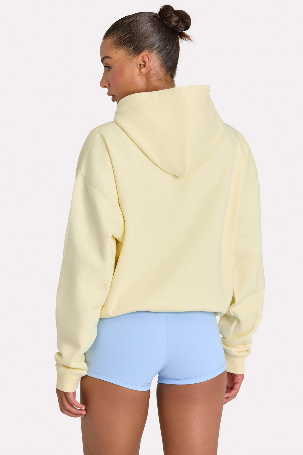 Oversized Applique Hoodie In Lemon