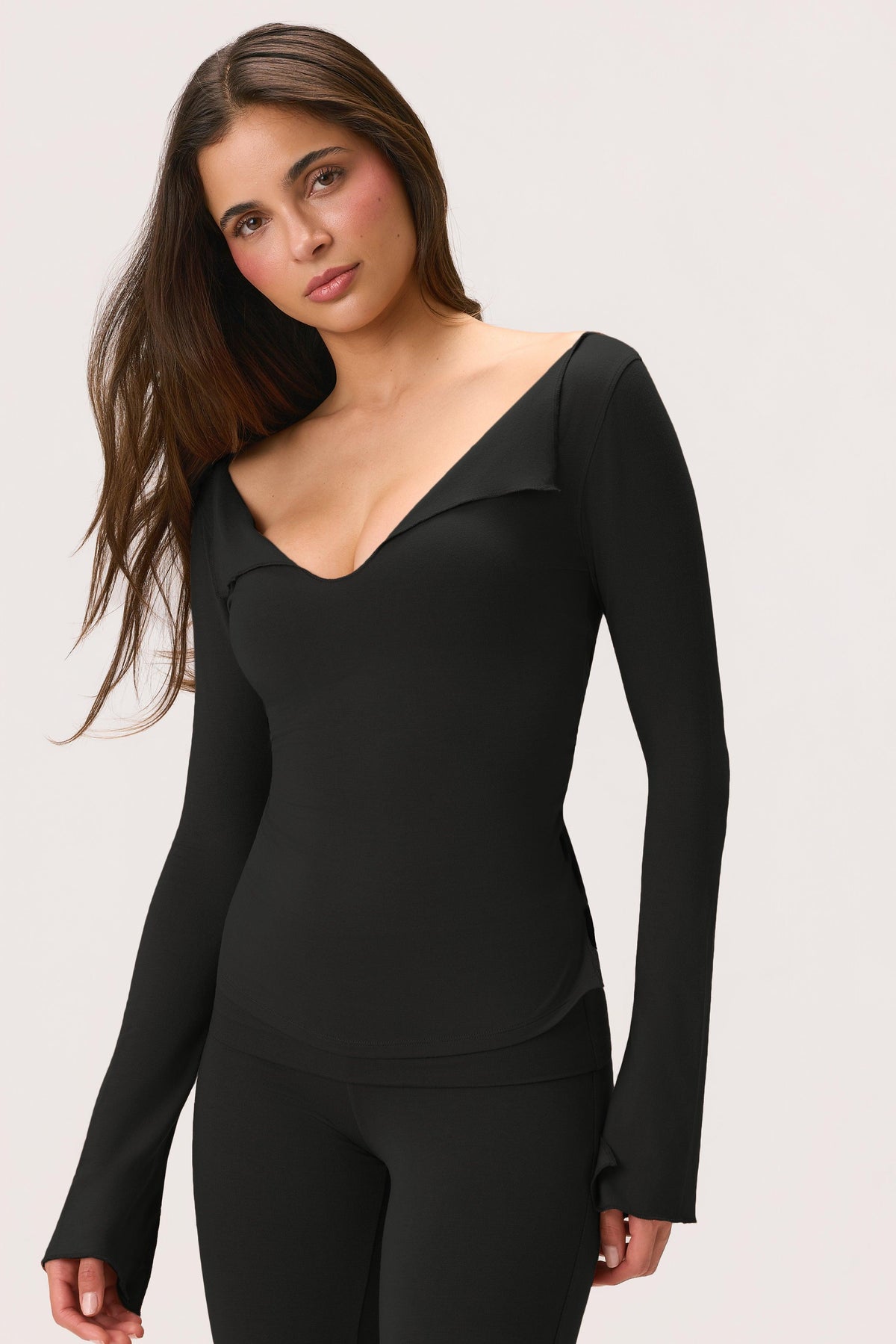 Buttercloud™ Long Sleeve Top In Black