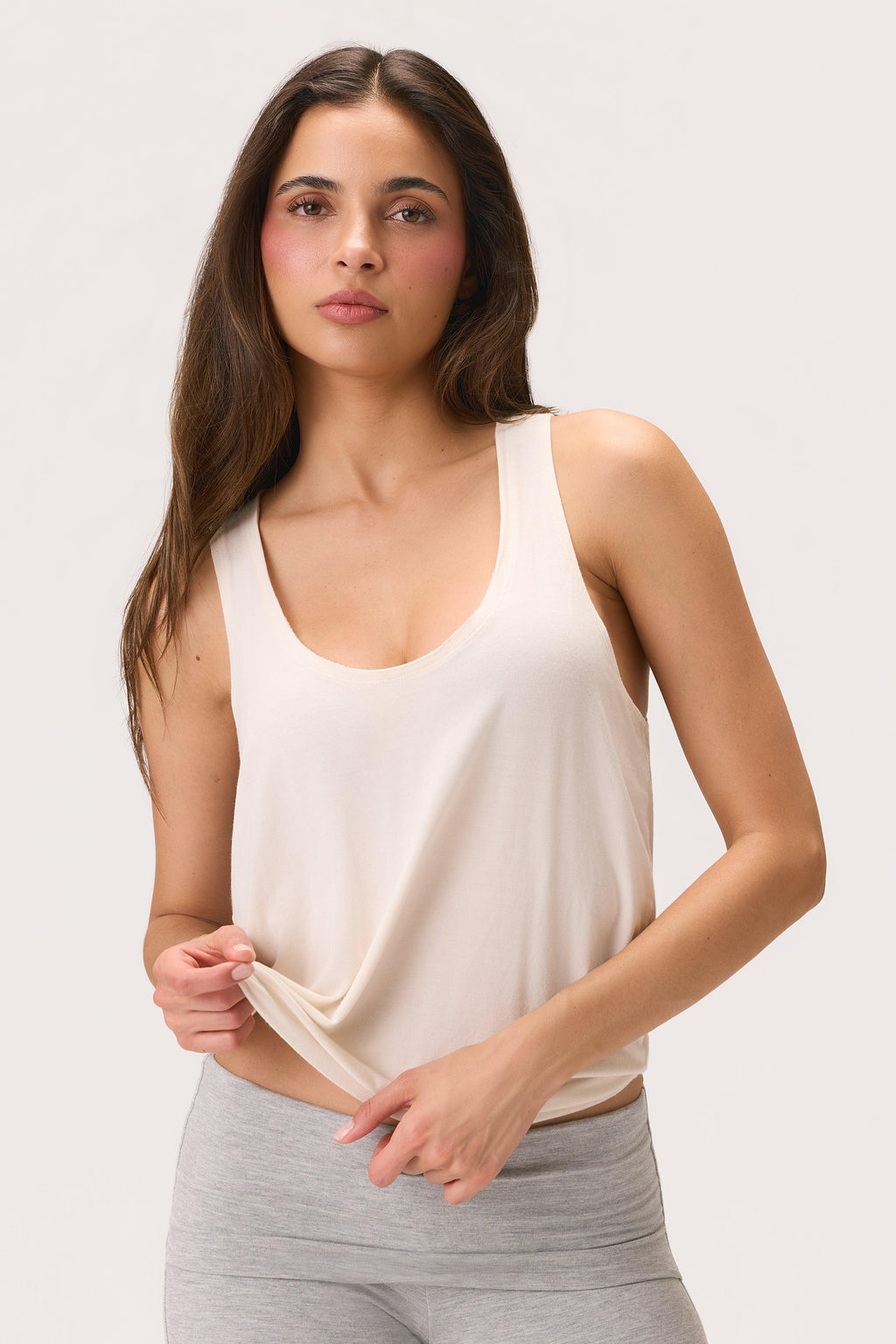 Buttercloud™ Slouchy Tank Top In Coconut