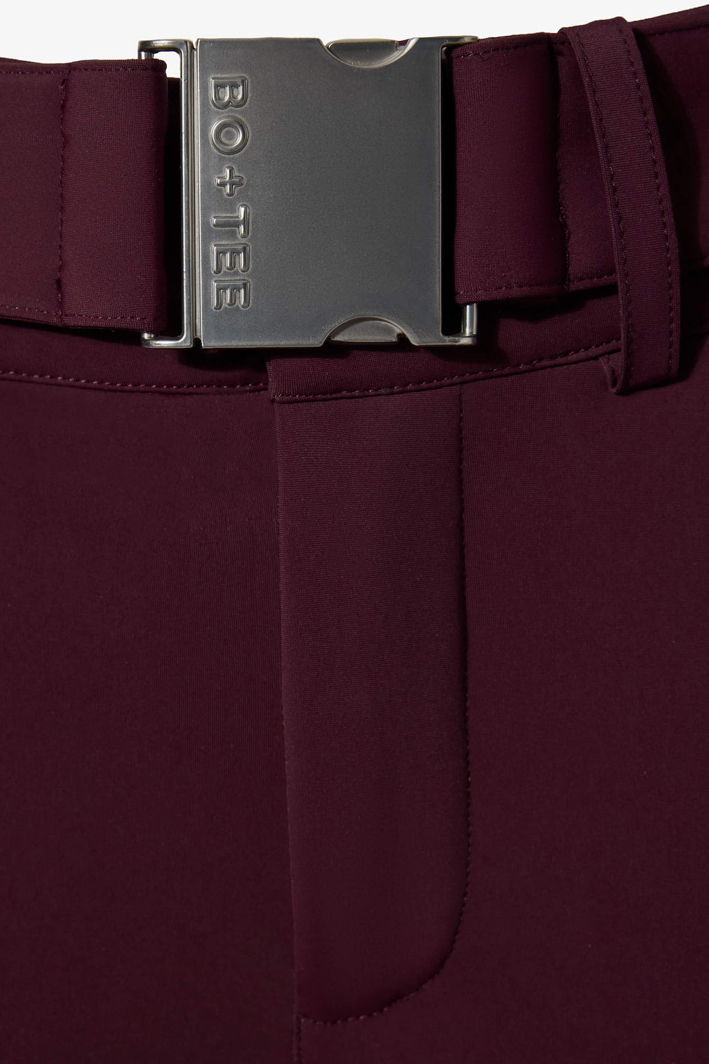 Waterproof Belted Ski Salopettes In Burgundy