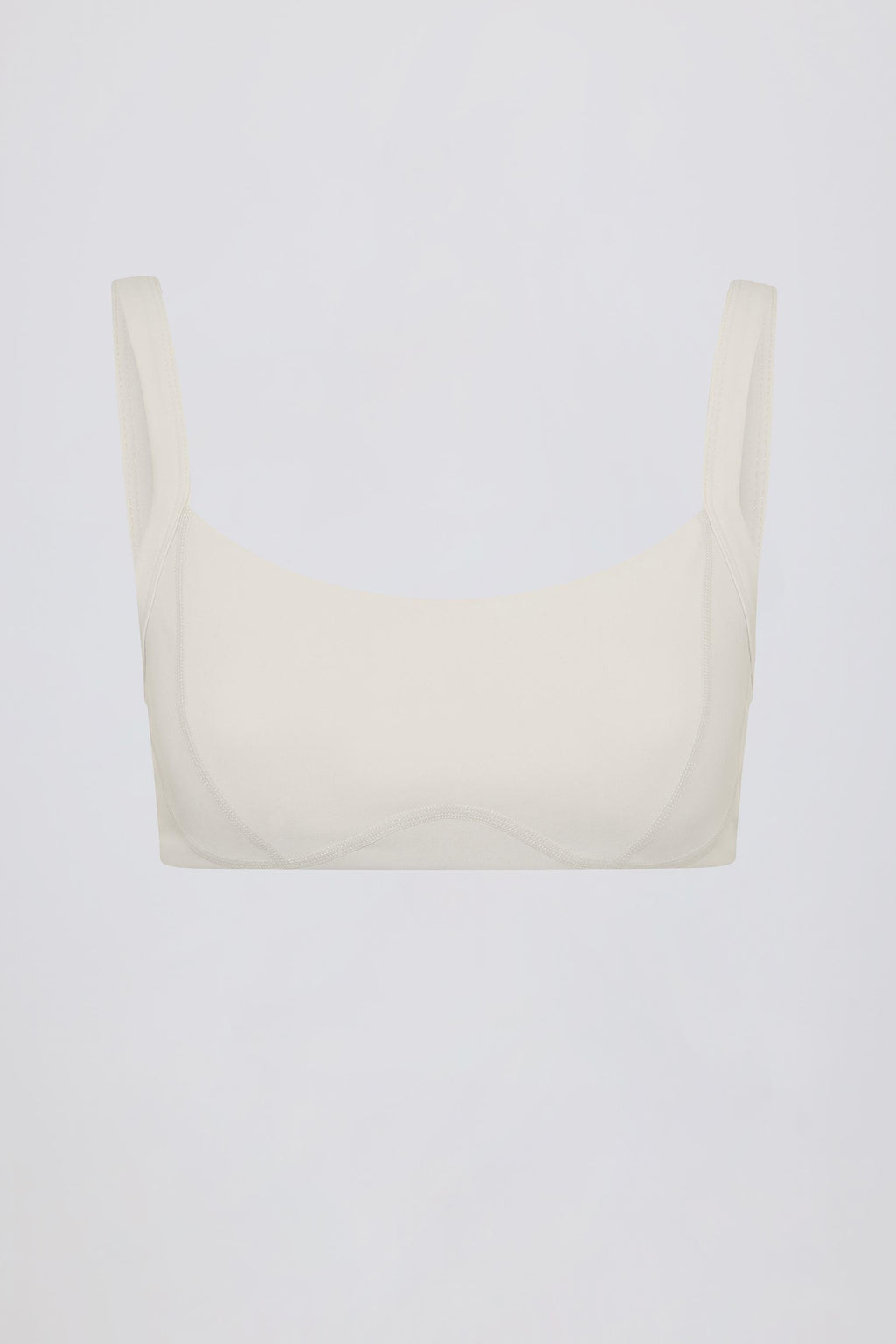 Soft Active Seam-detail Sports Bra In Oat