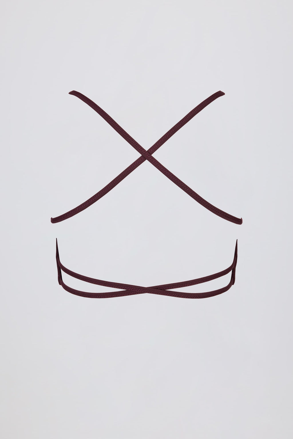 Super Sculpt Seamless Backless Sports Bra In Burgundy