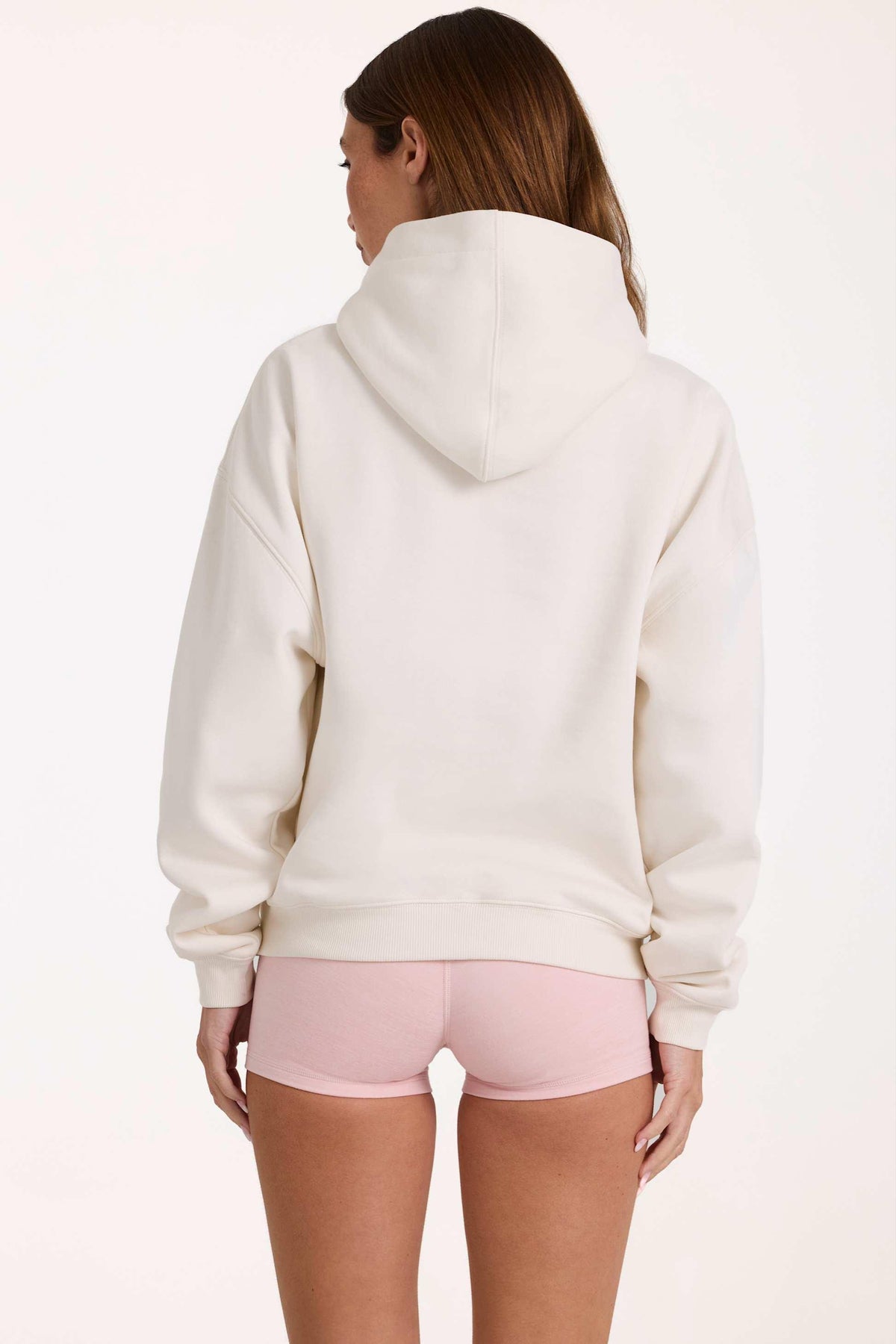 Oversized Applique Hoodie In Ivory