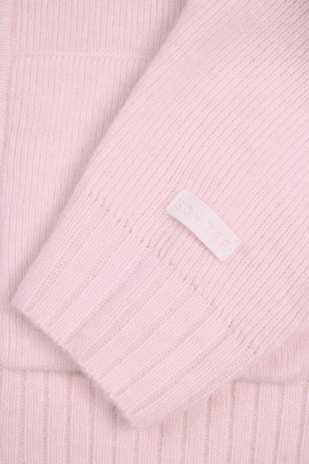 Soft Knit Zip-up Cropped Hoodie In Soft Pink