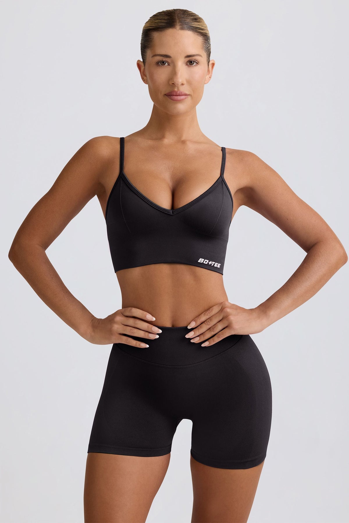 Define Luxe Mini Shorts In Black