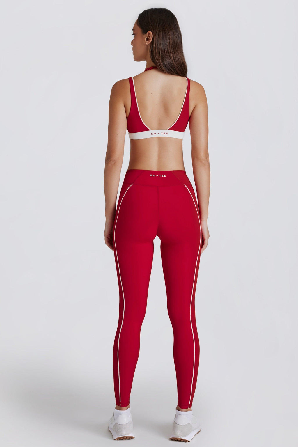 Soft Active Contrast Leggings In Chilli
