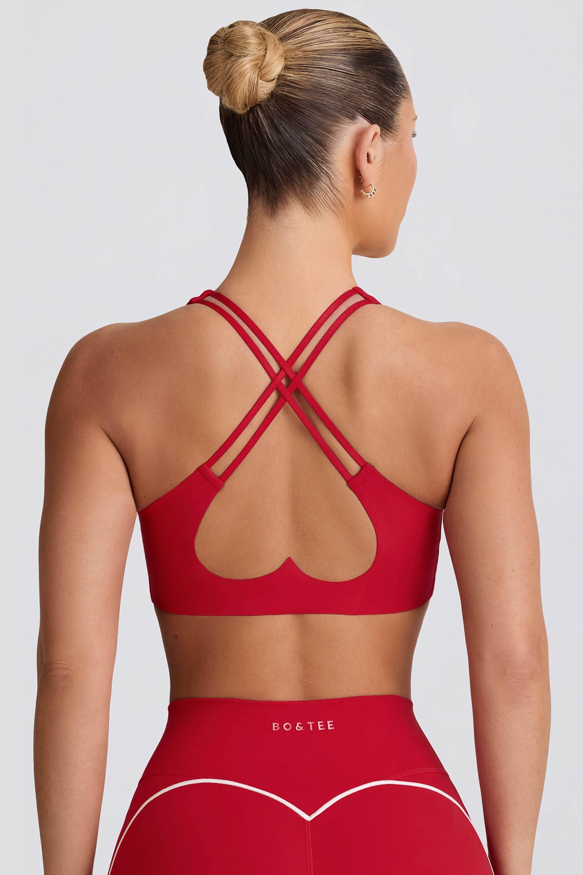 Soft Active Low-impact Sports Bra In Hot Red