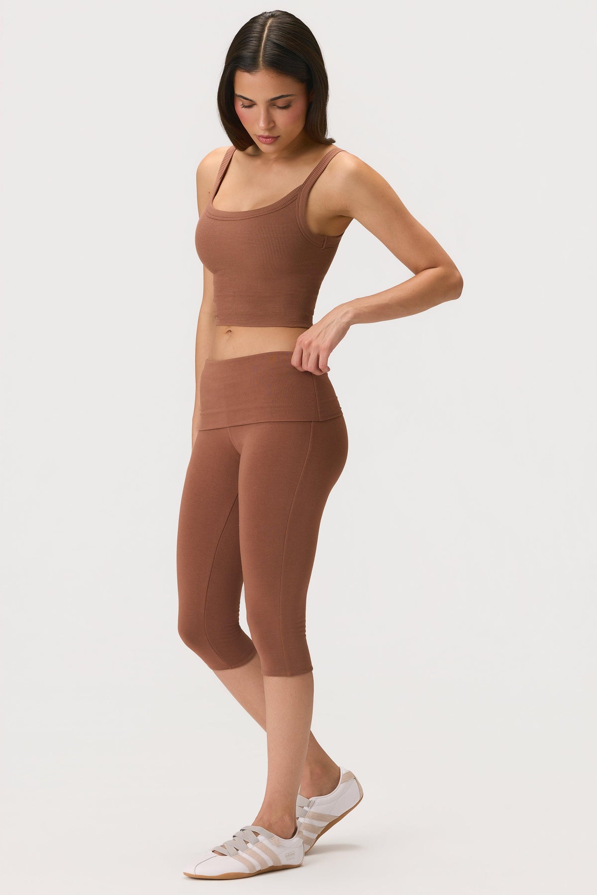 Buttercloud™ Capri Leggings In Cocoa