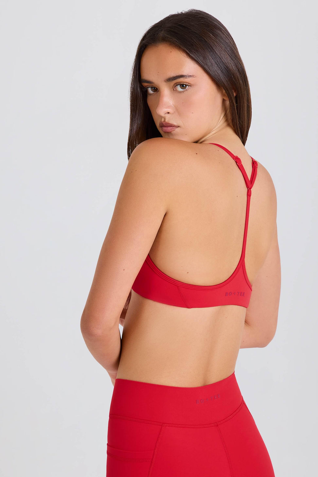 Soft Active Racerback Sports Bra In Strawberry