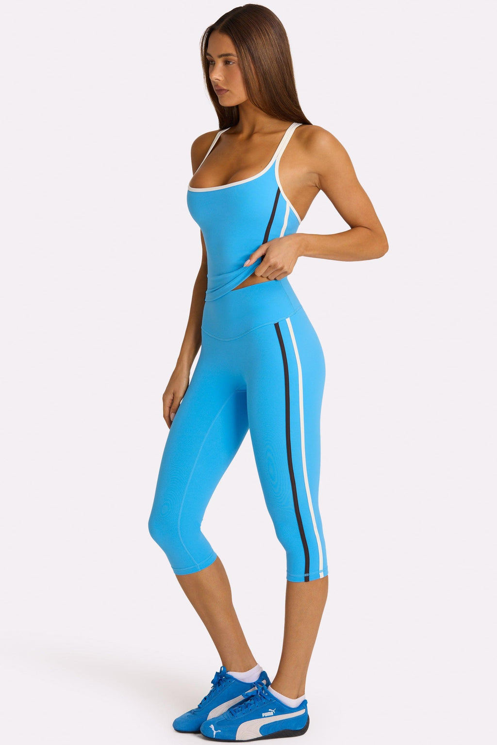 Soft Active Capri Leggings In Electric Blue