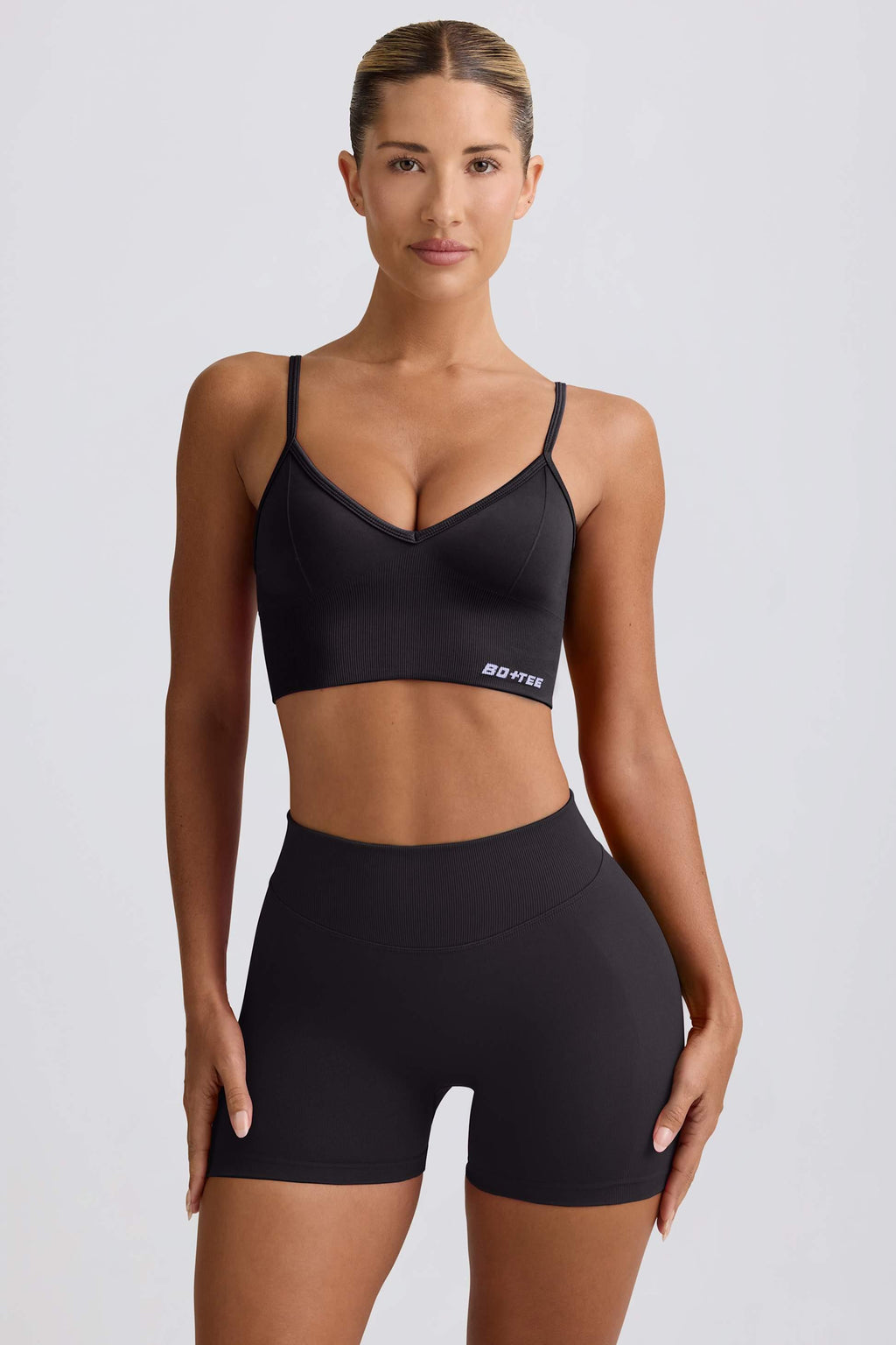 Define Luxe Mini Shorts In Black
