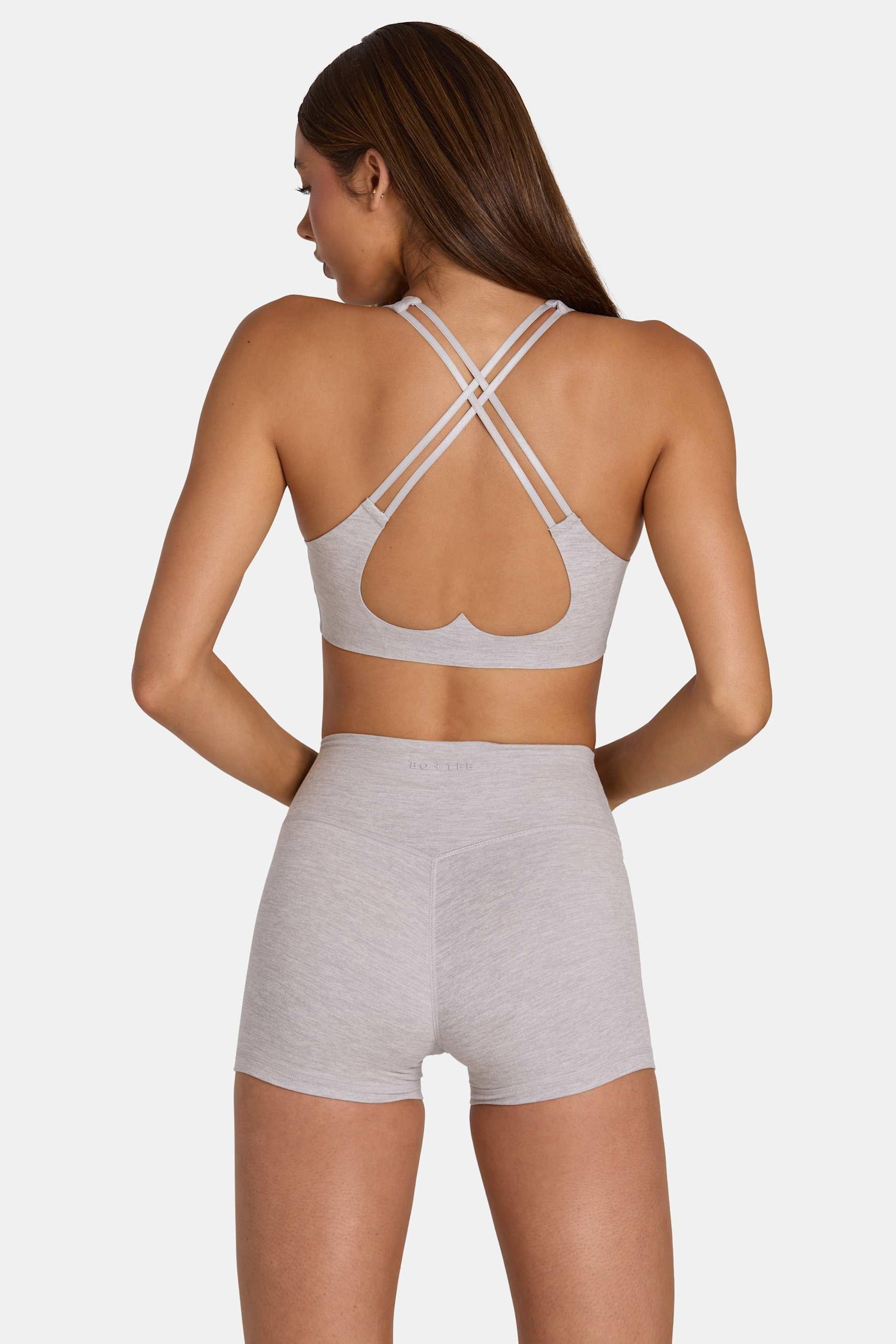 Soft Active Mini Shorts In Grey Marl